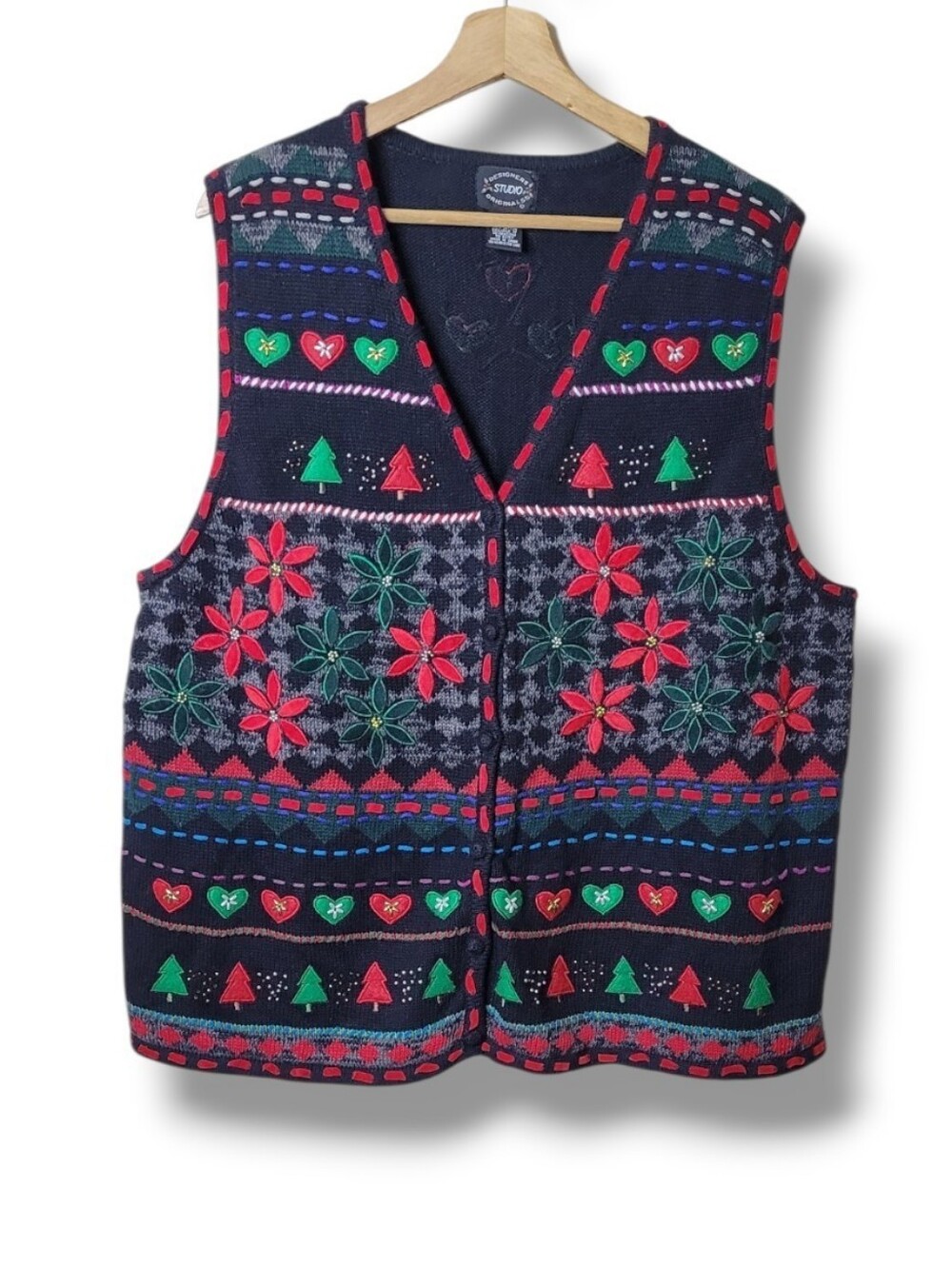 Vintage Designers Originals Christmas Sweater Vest
